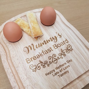 Tagliere per la colazione personalizzato Dippy Egg per mamma, tata, nonna, regalo per la festa della mamma, aggiungi qualsiasi testo