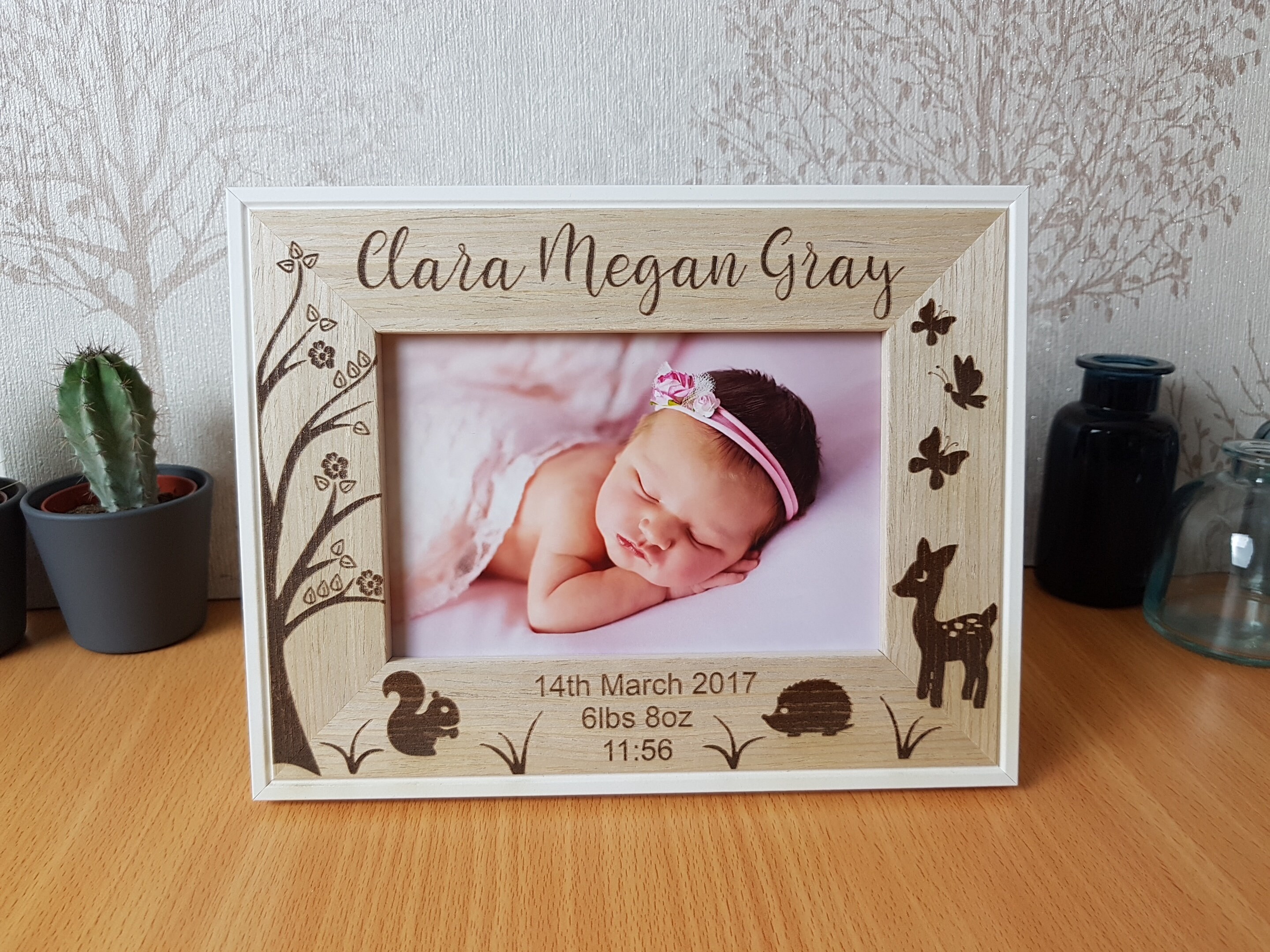 Forrest Theme Personalised Photo Frame for Nursery or gift for | Etsy