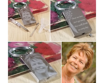 Memorial Urn Keyring for Carrying Loved ones Ashes, Add photos, Handwriting and any Text. Personalised Cremation Ashes for Mourning Gift
