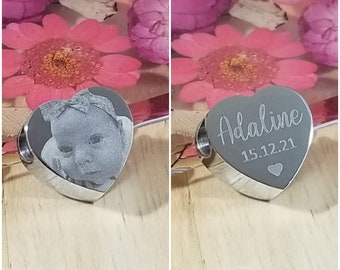 Mothers Day Personalised Gift Heart Charm Engraved, Mummy, Grandmother, Gift for Her. Add photos, prints, drawings, handwriting and any text