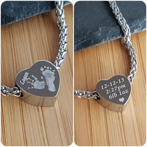 Personalised Baby Shower Gift, 1st Mothers Day Scan photo Heart Charm, 3D Scan, Mummy to Be, Nanny to be, Baby Announcement, Add any text image 9