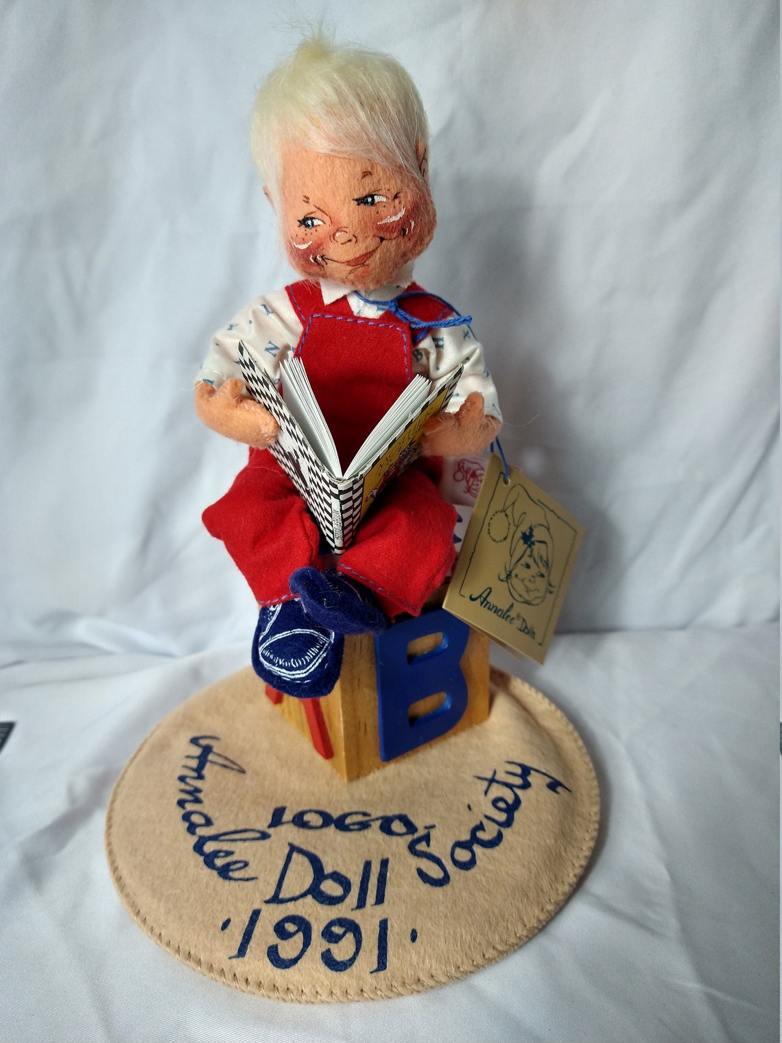 Annalee Doll Society 1991 School Boy Doll Reading Mother Etsy