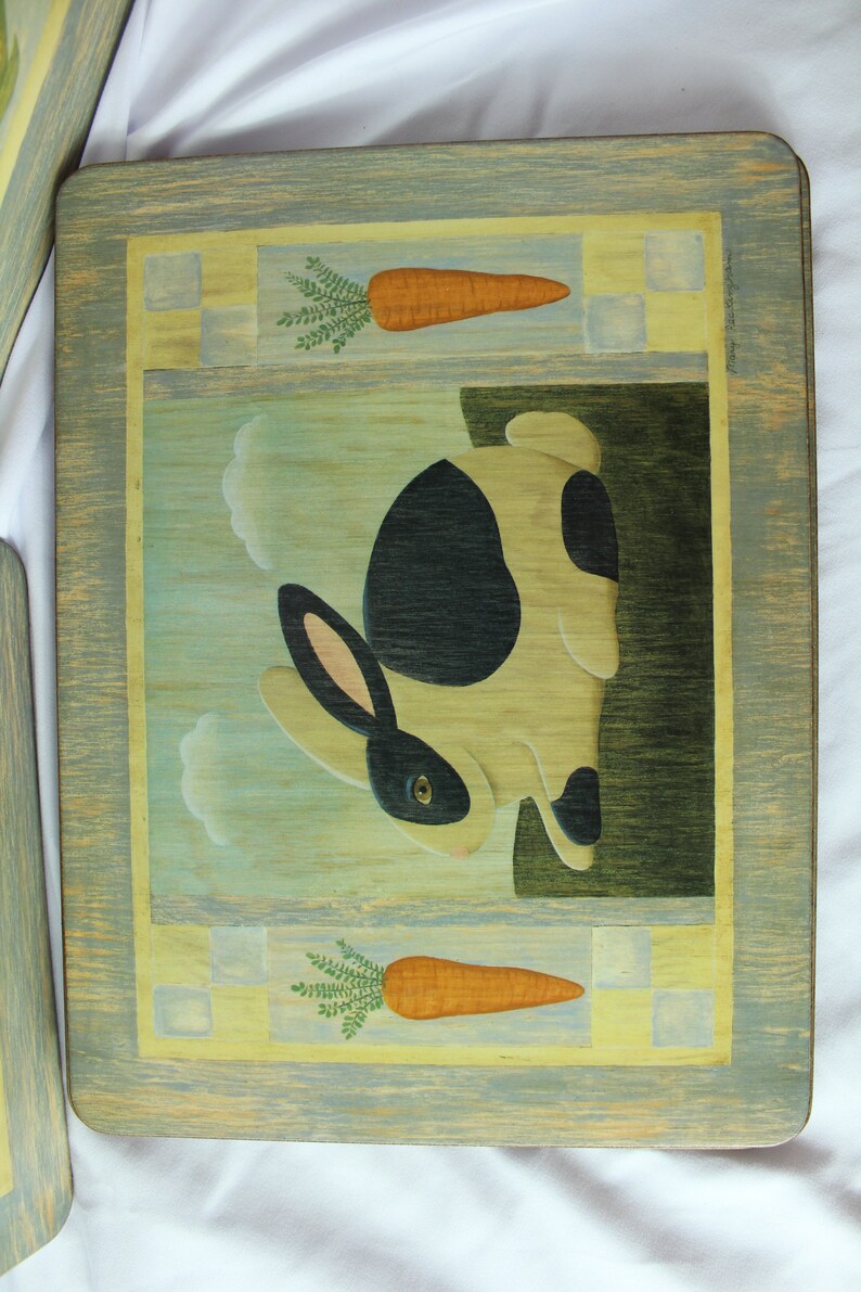5 Pimpernel Placemats Mary Peckingham Farm animals Cow Cat Pig Etsy