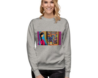 70s Bollywood Overhearing Spy - Unisex Premium Sweatshirt