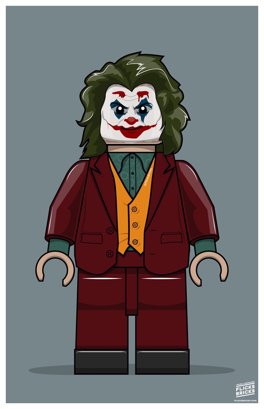 FlicksBricks Joker Custom Lego Art Batman Joaquin Etsy