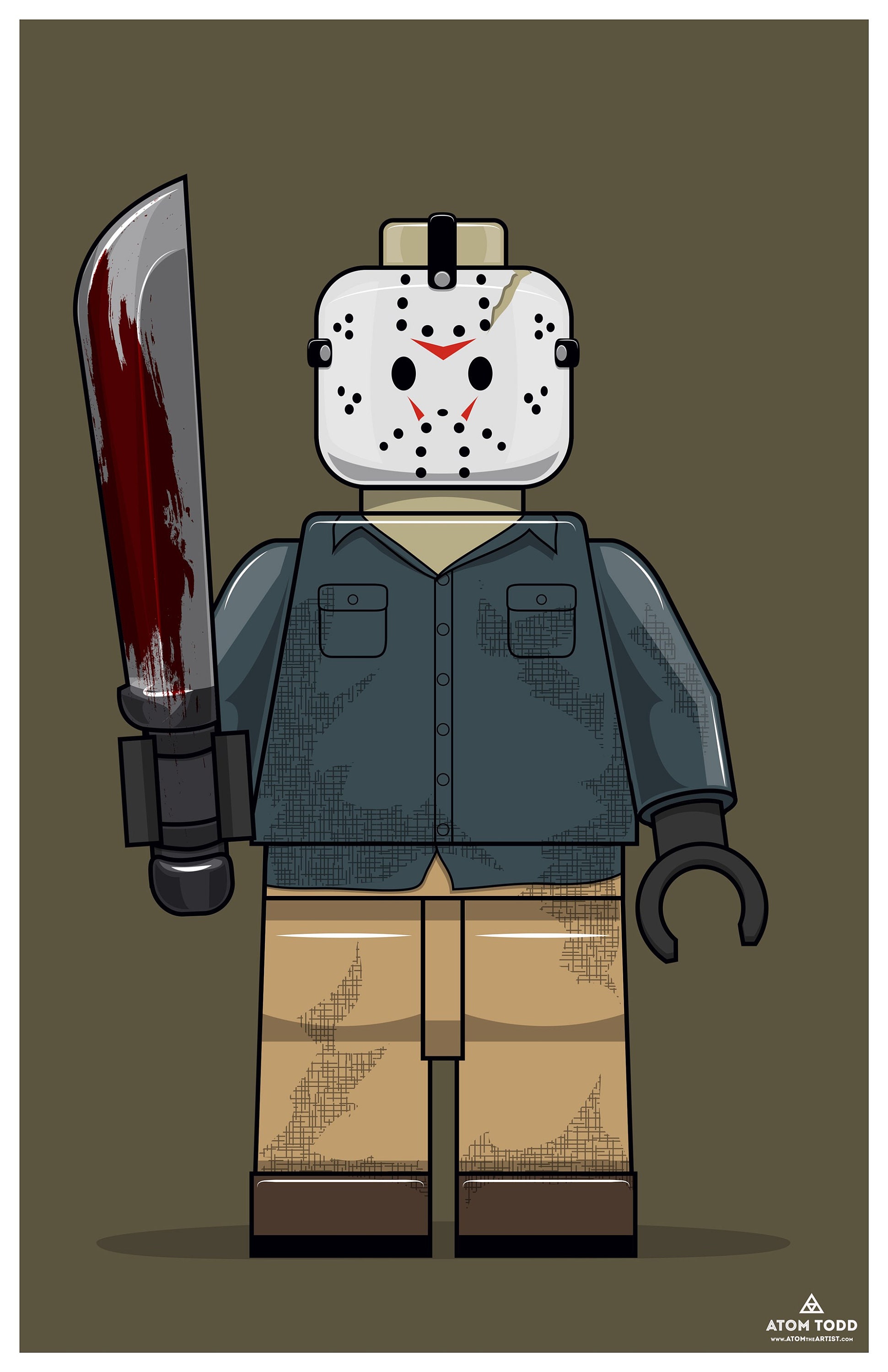 FlicksBricks: Jason Voorhees Custom Lego Art Friday the | Etsy