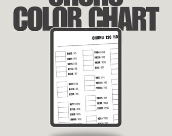 120 Ohuhu Honolulu Color Chart (Old+New Codes) | Marker Swatch Chart | Printable DIY Color Chart | Digital Download | Ohuhu Marker Swatches