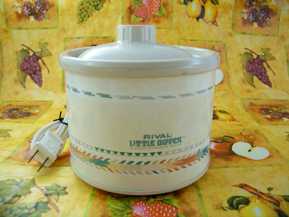 Vintage Rival Little Dipper Crockpot Southwest Design Fondue Etsy