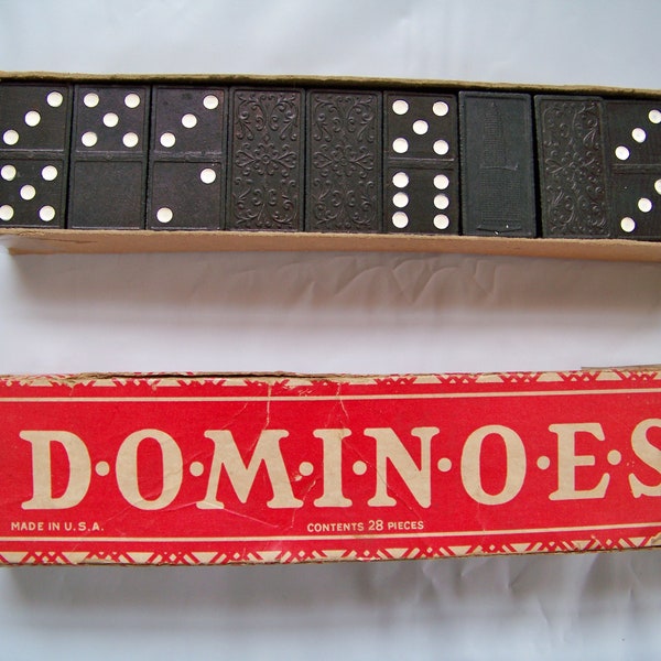 Wooden Dominoes Double Six Game Vintage Toy Classic Wood Tiles Classic Dominoes