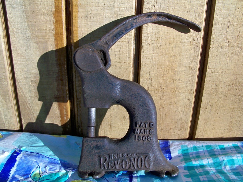 Antique Cast Iron Riveter / Hand Tool Vintage Tool Man Cave Etsy