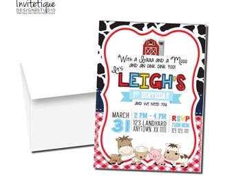 barnyard invitations etsy