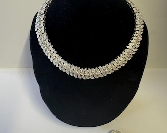 18k White Gold Plated Necklace Set Non Tarnished Jewelry Dubai Gold