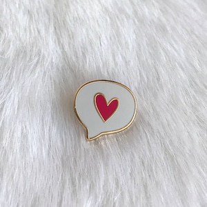 Heart Speech Bubble Pin