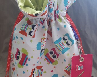 pouch bag with first name for child, personalized bag for cuddly toy, slipper bag, toy bag, nursery school bag, laundry bag