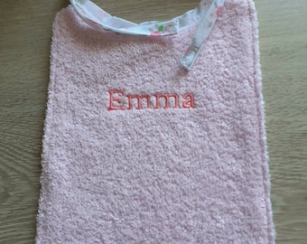 personalized embroidered bib first name, gift idea for a birth, child towel