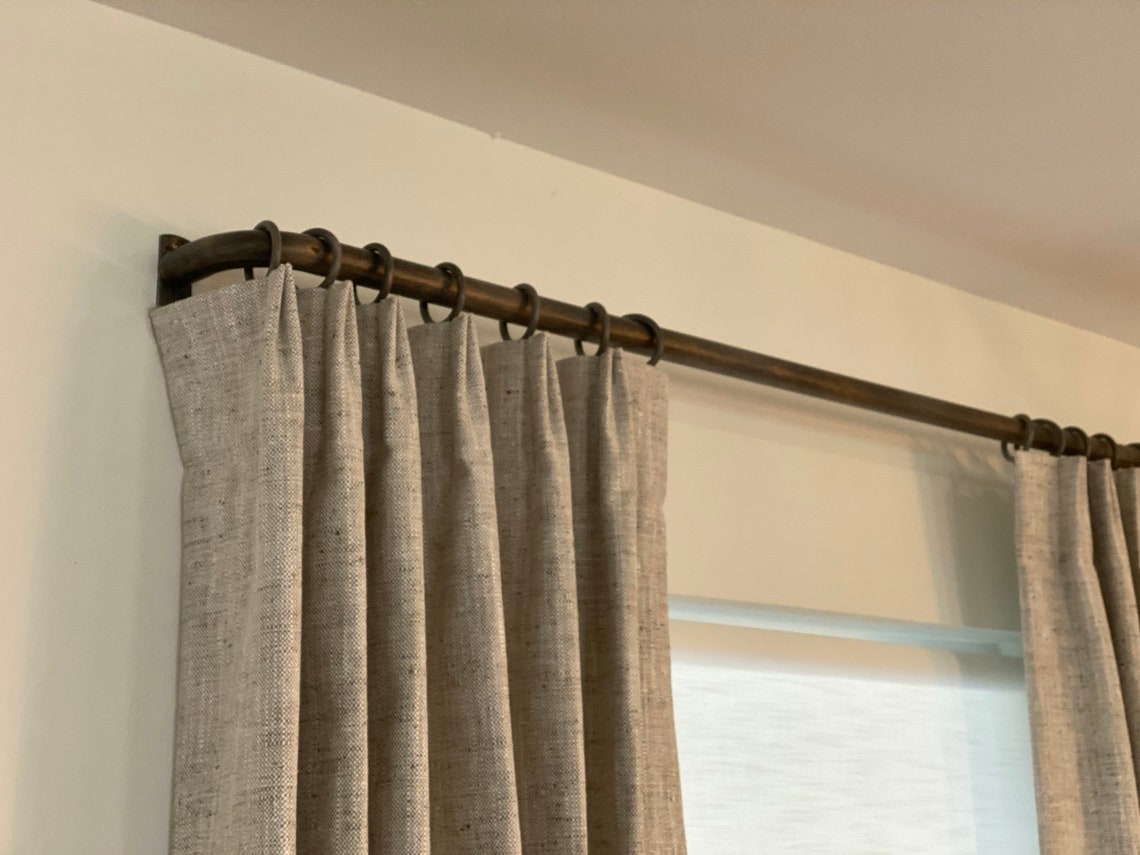 French Drape Rod Metal Drapery Rod With Curved Return or 90 Etsy