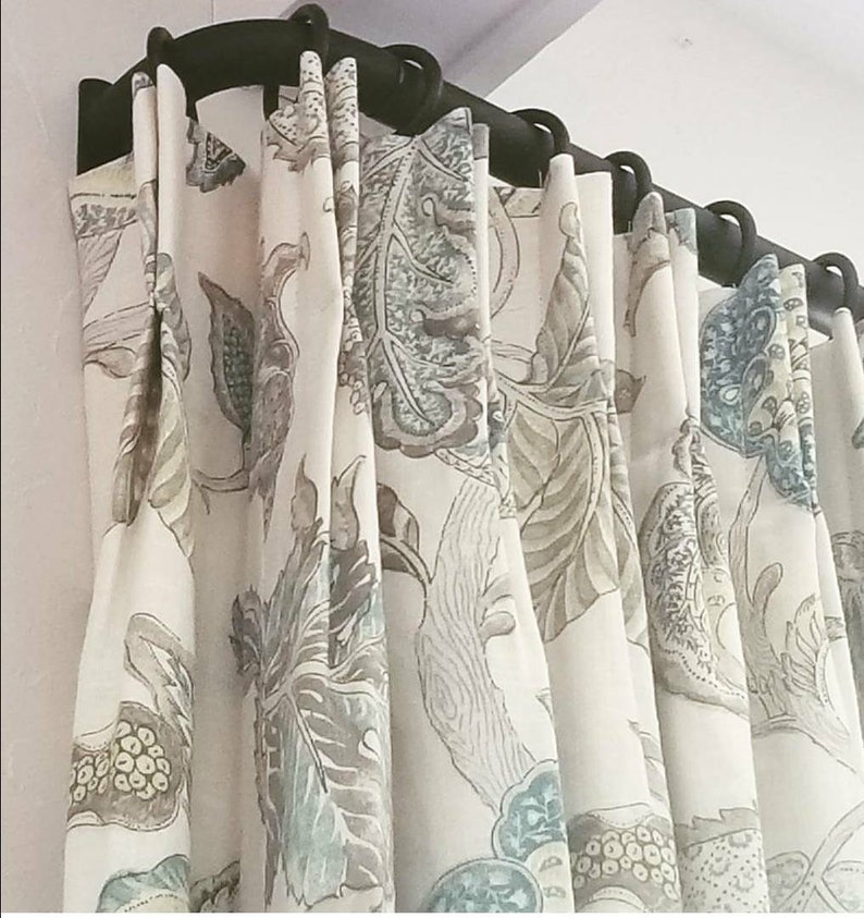 French Drape Rod Metal Drapery Rod With Curved Return or 90 Etsy