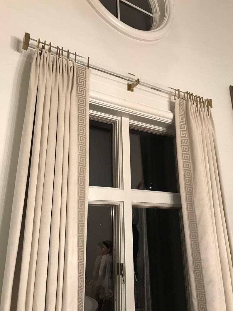 Rectangle Ring For Lucite Acrylic or Metal Drapery Rod Etsy