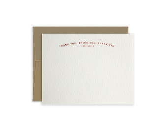 Letterpress Thank You Notecards, Minimalist Thank You Cards, Card Set, Boxed Cards