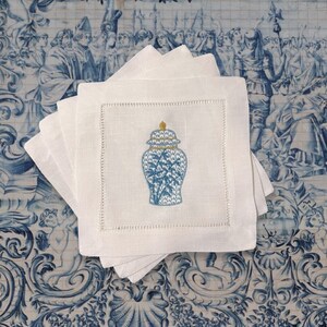 Ginger Quail Linen Napkins - Set of 4