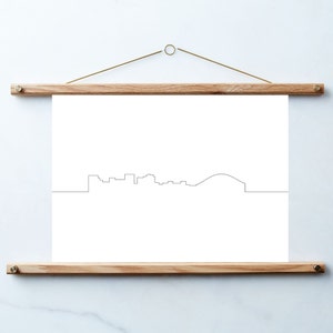 Hobart Skyline | Australian City | Capital Cities | Modern Print | Simple Art | Line Drawing | Australia | Home Decor