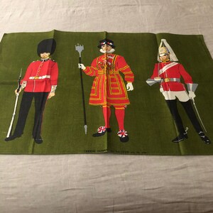Vintage Ulster Queen&#39;s Guards by Ulster Pure Linen Tea Towel