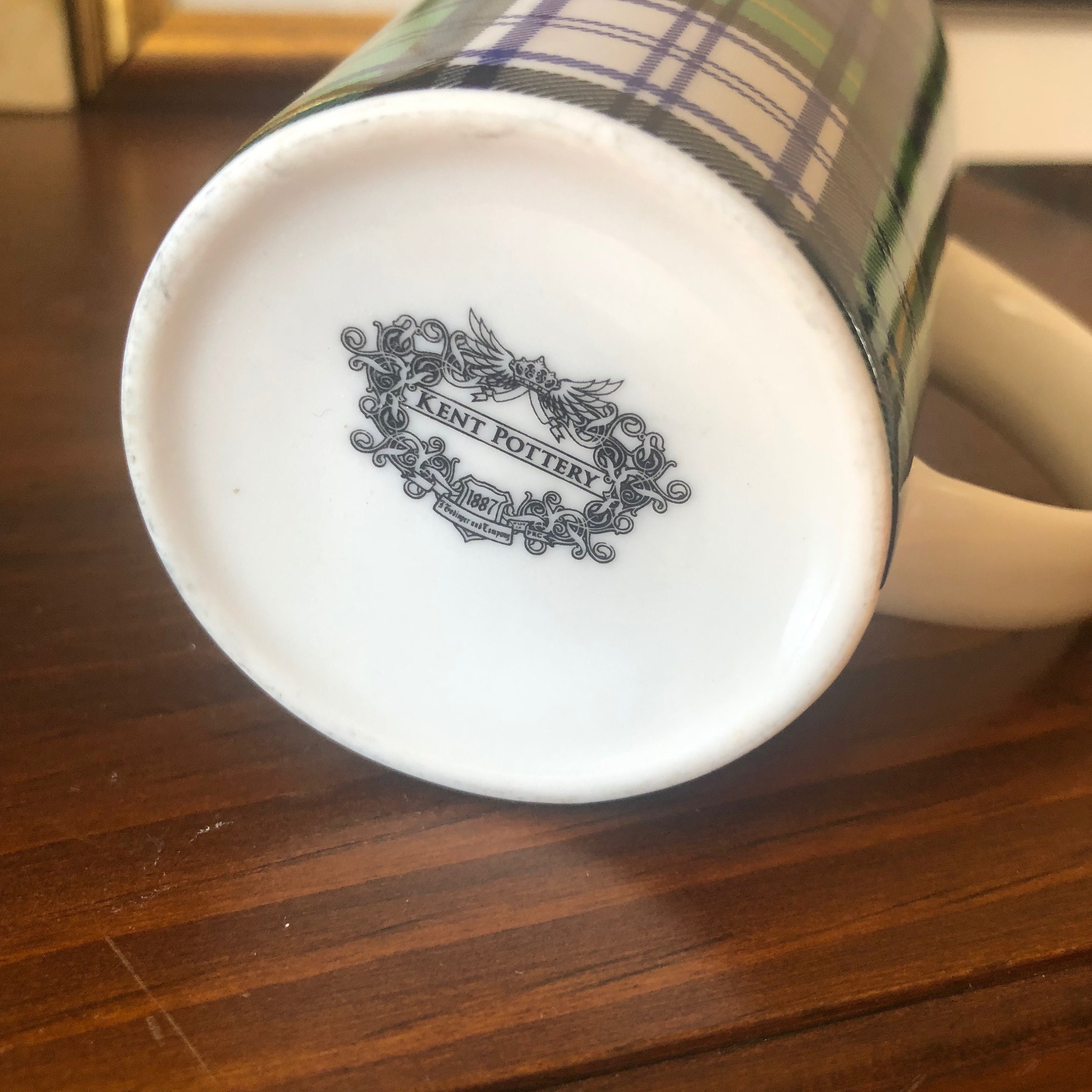 Kent Pottery Stoneware Tall Coffee Latte Mug Floral Print
