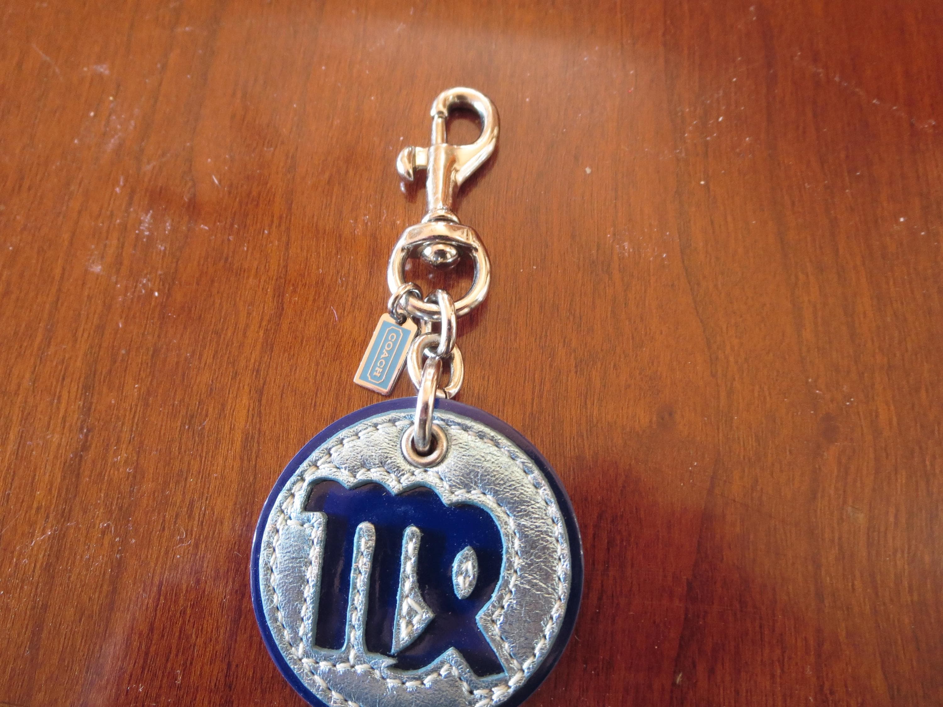 小物 vintage coach zodiacsign Virgo keychain Coach VIRGO Astrology Sign Leather FOB Keychain - Etsy