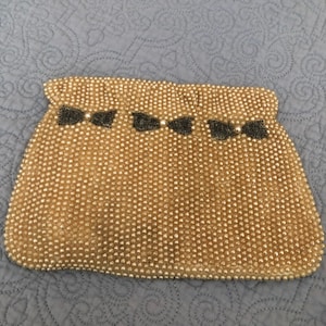 Vintage 1950s K & G Charlet Pearl Beaded Clutch Purse