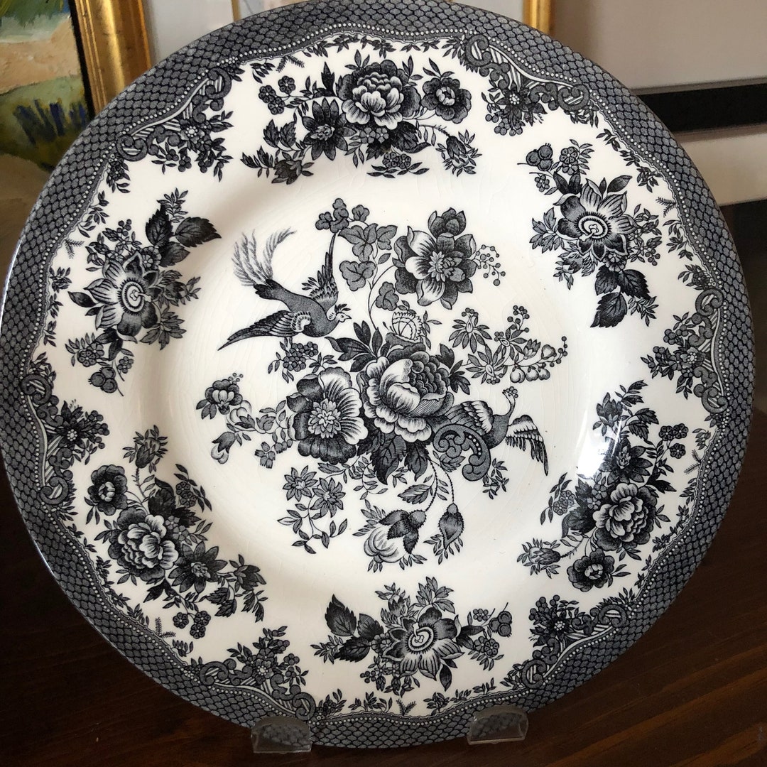 Royal Stafford Black and White Salad Plate Etsy