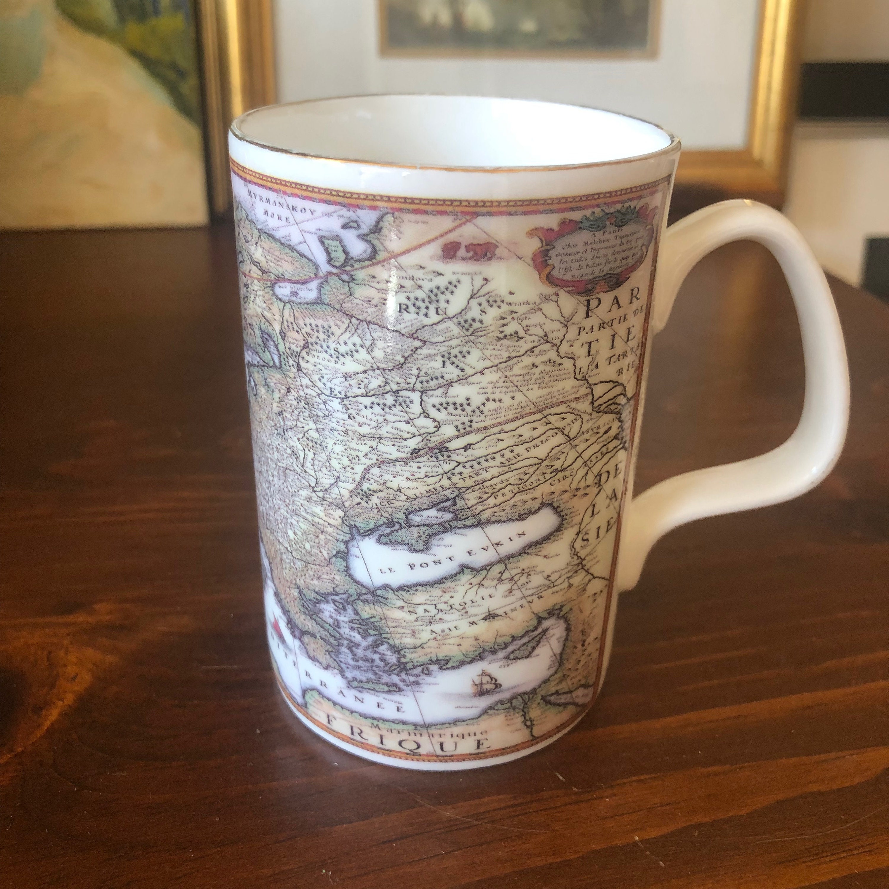 Staffordshire England the Admiralty Collection World Map Fine Bone