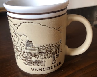 Vintage Vancouver British Columbia Canada Embossed Mug