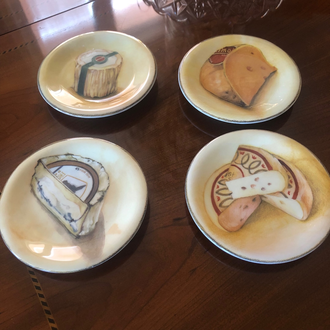 Williams Sonoma Appetizer Cheese Plates Set of 4 Etsy