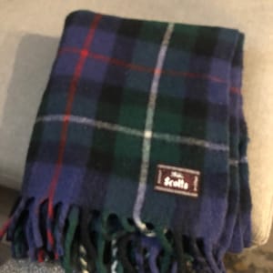 Vintage Scotts London Sarnia Tartan Wool Blanket Throw