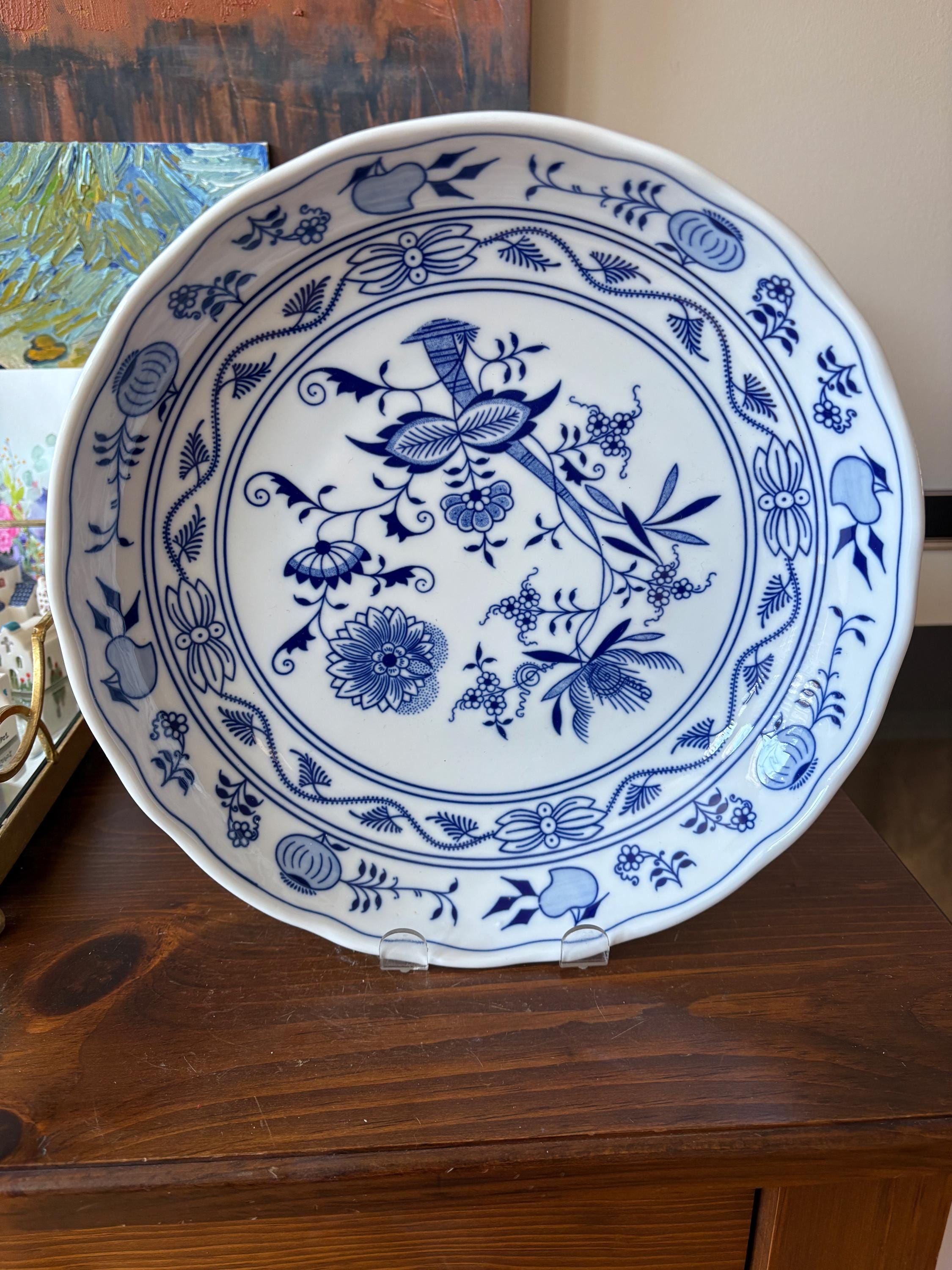 ZWIEBELMUSTER Bohemia Blue Onion Large Round Serving Bowl - Etsy