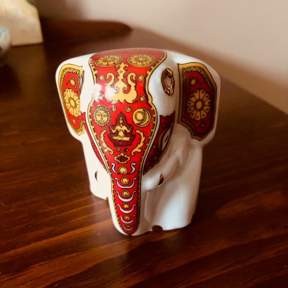 noritake 小物入れ ゾウ ブルー