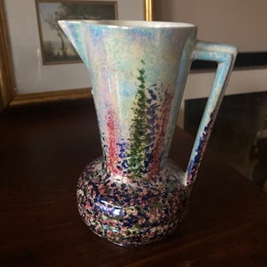 Vintage Royal Art Pottery England Iridescent Pitcher