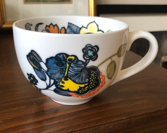 Anthropologie Multi Colour Floral Large Coffee Mug
