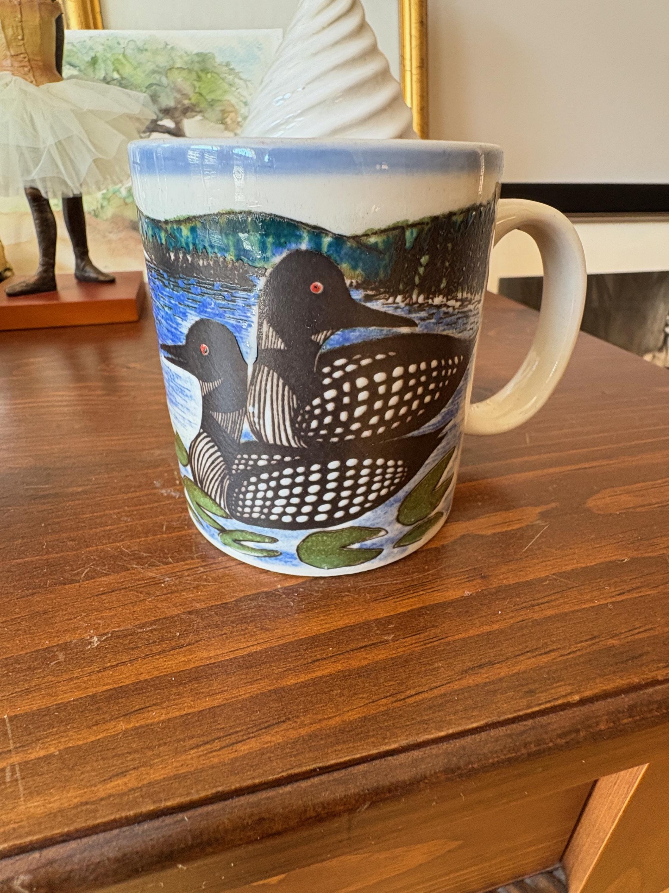 Vintage Otagiri Japan LOON BIRD Embossed Mug - Etsy
