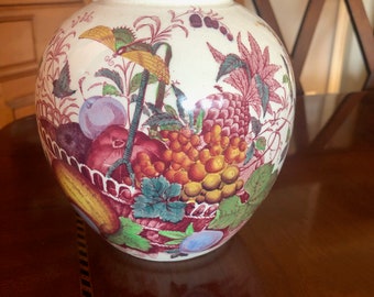 Vintage Ironstone China Mason's FRUIT BASKET Vase