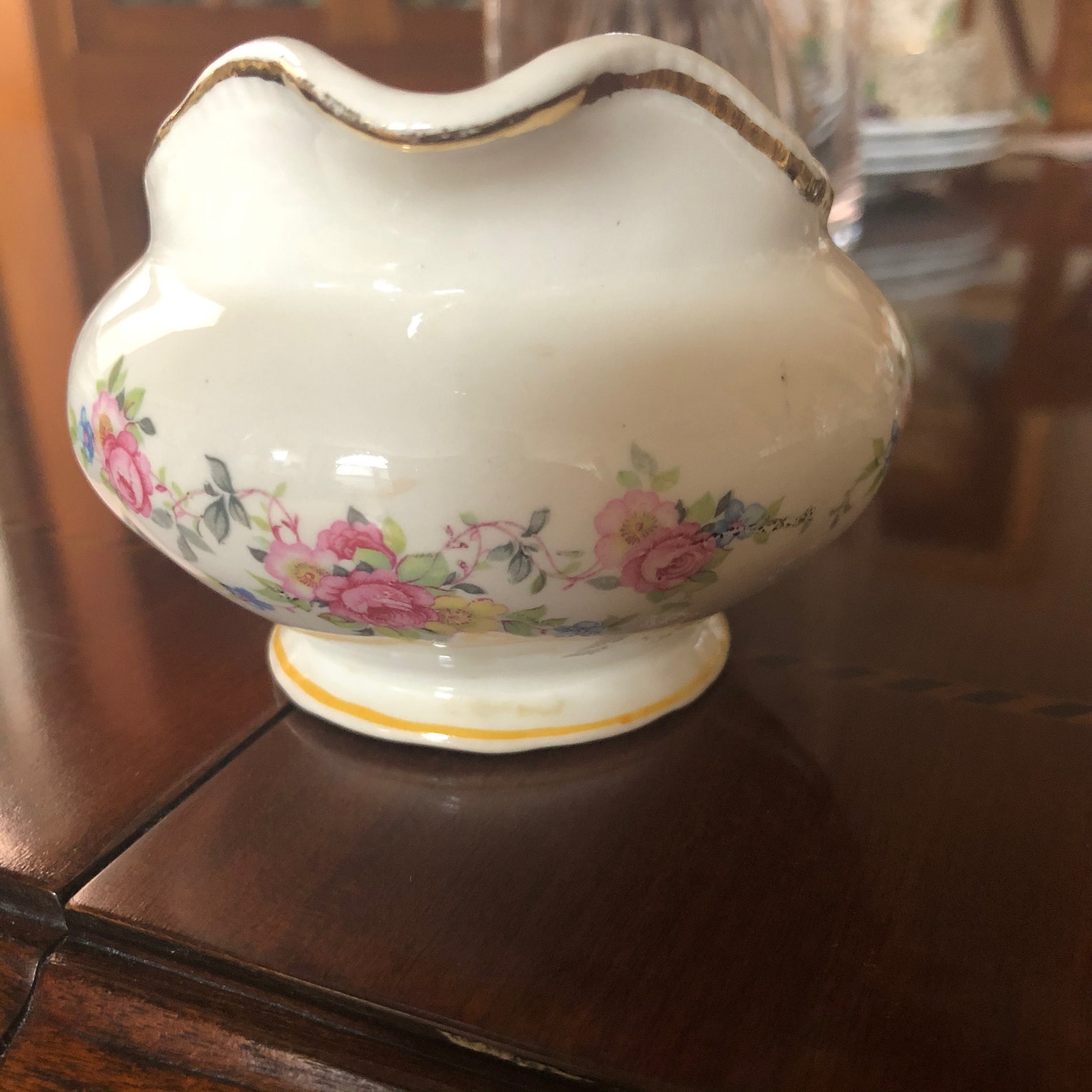 Sovereign Potters Earthenware Roses Creamer Etsy