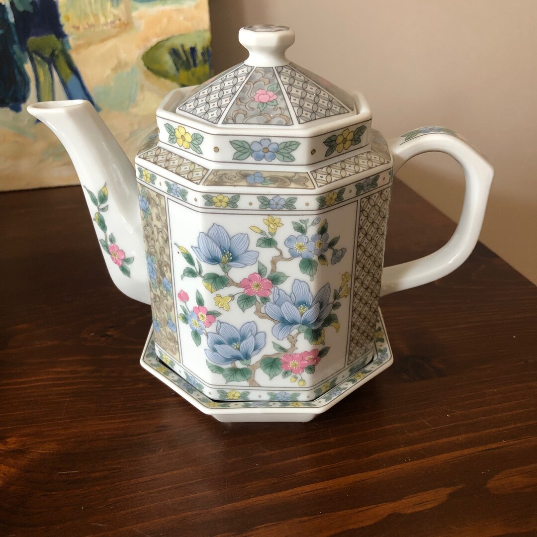 Vintage Takahashi San Francisco ALYSE Teapot With Base Plate Etsy