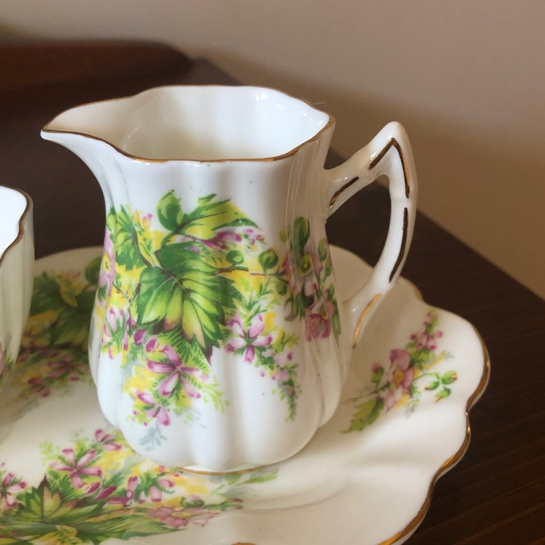 Vintage Old Royal Bone China Creamer and Sugar Bowl Set Etsy
