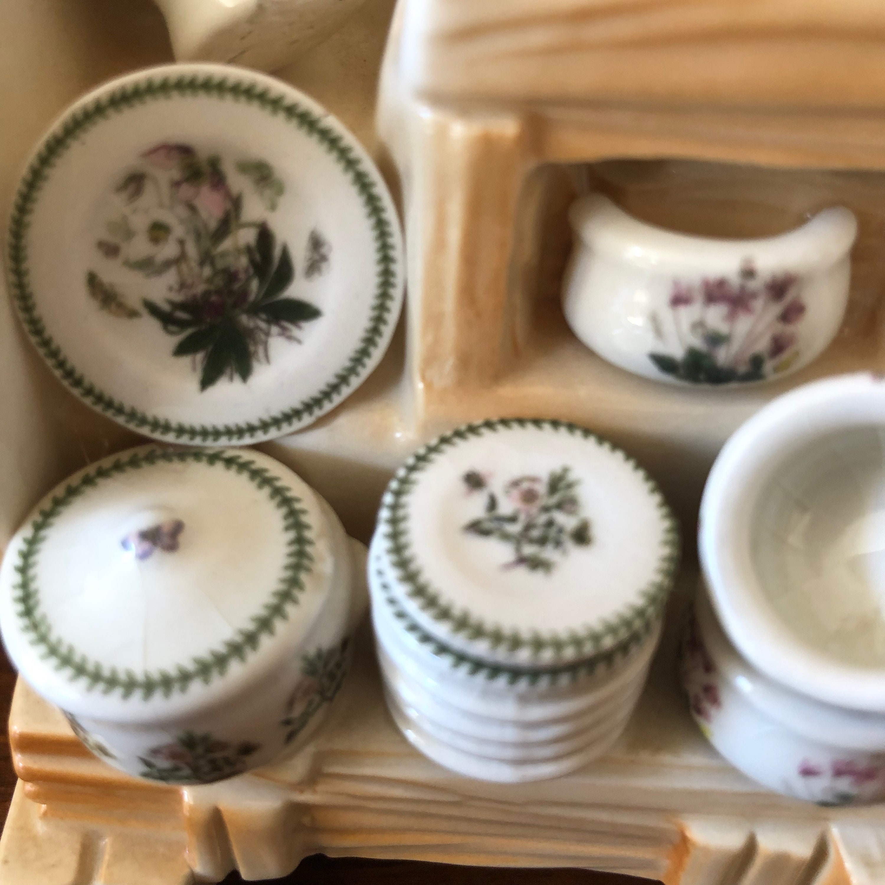 Vintage RARE Portmeirion Miniature Botanic China Hutch Teapot 