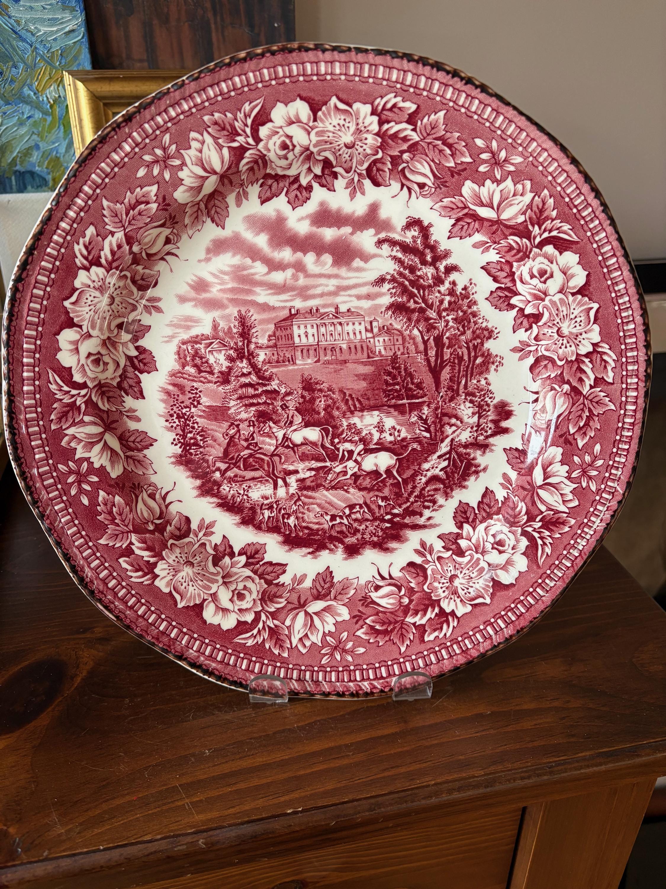 B＆BプレートHUNTING SCENES Wedgwood Hunting Scenes B&B Plate 25.2