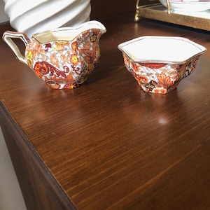 Royal Winton Grimwades Chinz Creamer and Sugar Bowl