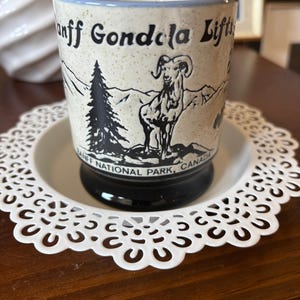 Vintage Made in Japan BANFF National Park Embossed Stoneware Mug