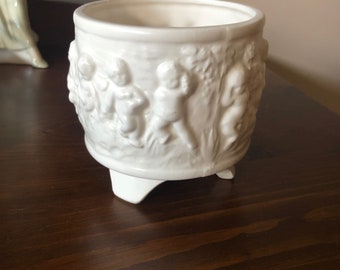 Vintage Rubens Cherub Ivory Planter 1963