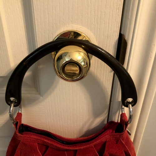 Vintage Italian Red Suede shops Boho Handbag
