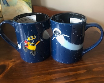 Disney Parks Wall-E and Eve Mug Set of 2